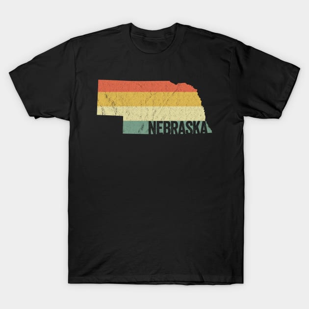 Retro 80s Distressed Vintage Sunset Nebraska T-Shirt by Hashtagified